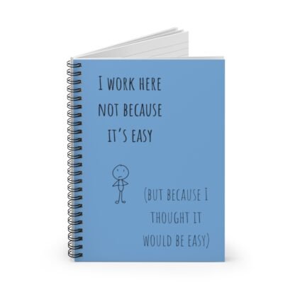 Funny Employee or Co-worker Gift Notebook - Spiral Ruled Line Blue - Image 2