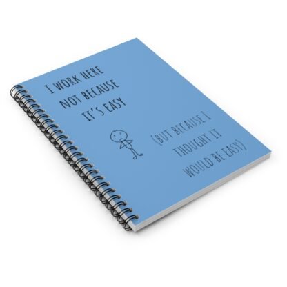 Funny Employee or Co-worker Gift Notebook - Spiral Ruled Line Blue - Image 3