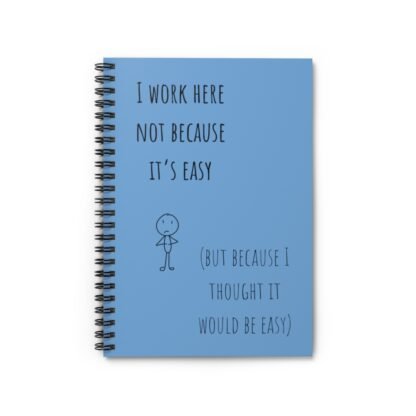 Funny Employee or Co-worker Gift Notebook - Spiral Ruled Line Blue